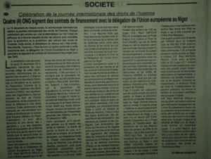 Solthis dans la presse – Journal Le Sahel