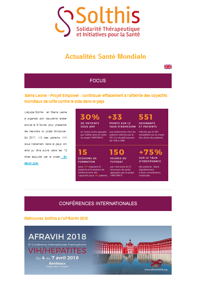 Actualité Santé Mondiale - Mars 2018 