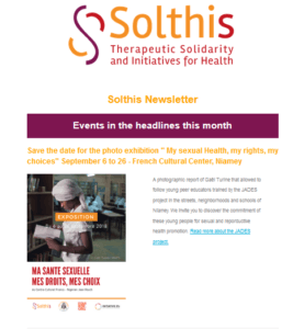 Newsletter Solthis - Aout 2018